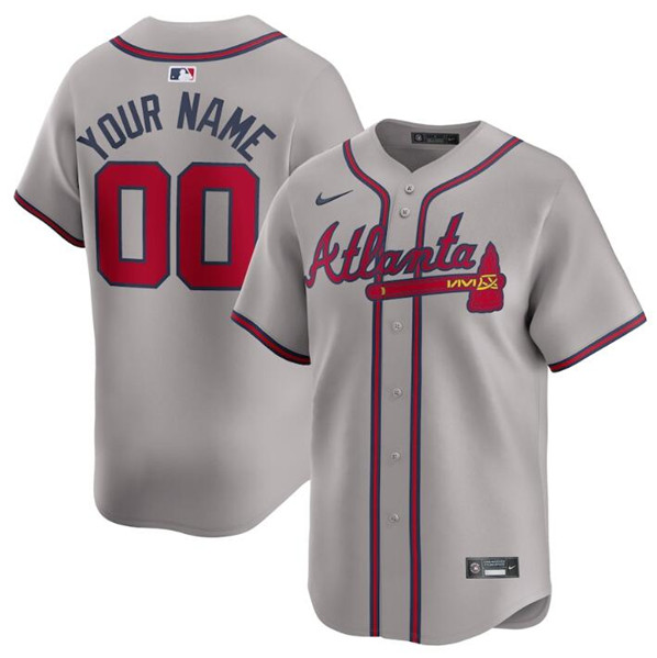 Atlanta Braves Custom Gray 2024 Away Limited Stitched Jersey - Zenithce