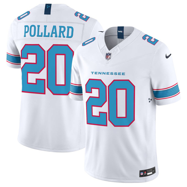 Tennessee Titans #20 Tony Pollard White 2026 F.U.S.E. Vapor Limited Stitched Jersey - Zenithce