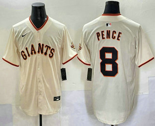 San Francisco Giants #8 Hunter Pence Cream Limited Stitched Jersey - Zenithce