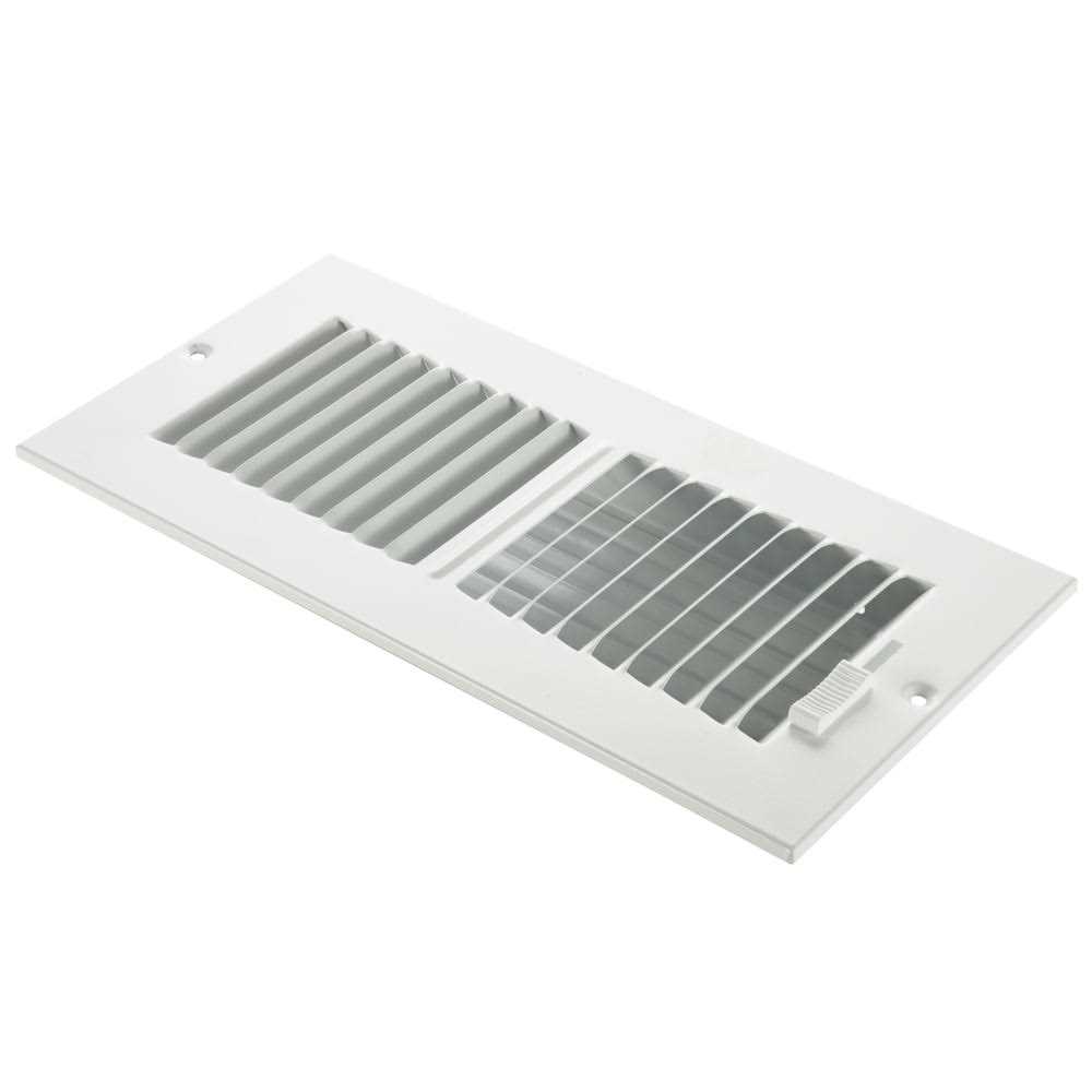 ReliaBilt 10-in x 2-way Steel White Sidewall/Ceiling Register - Zenithce