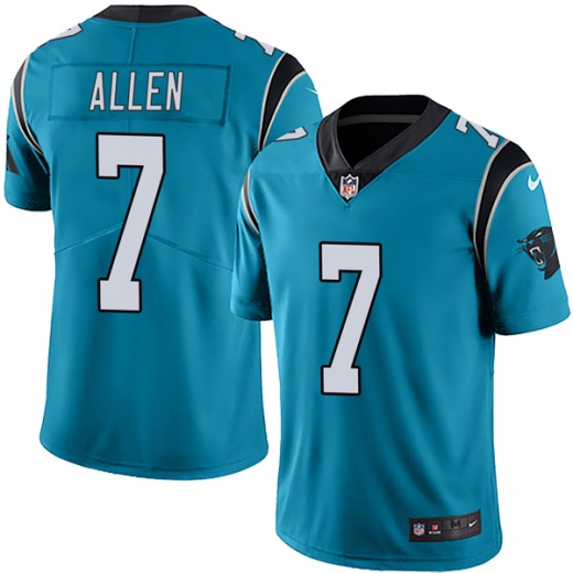Carolina Panthers #7 Kyle Allen Blue Vapor Untouchable Limited Stitched Jersey - Zenithce