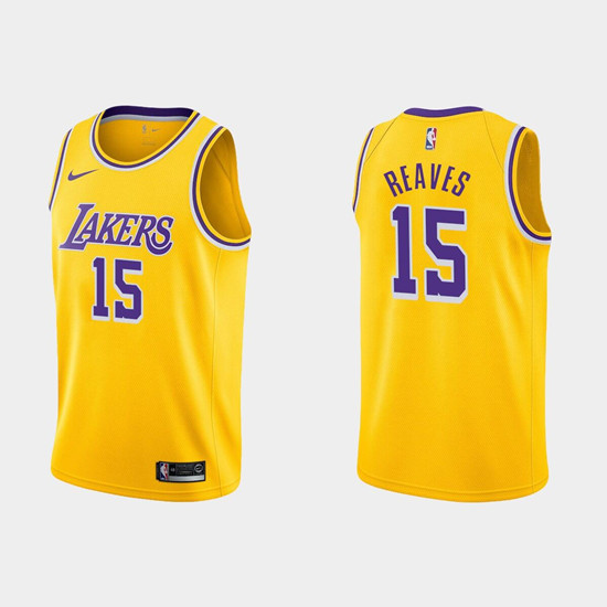 Los Angeles Lakers #15 Austin Reaves Gold Stitched Jersey - Zenithce