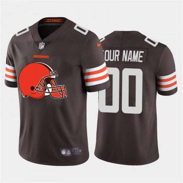 Cleveland Browns Customized Brpwn 2020 Team Big Logo Stitched Limited Jersey - Zenithce