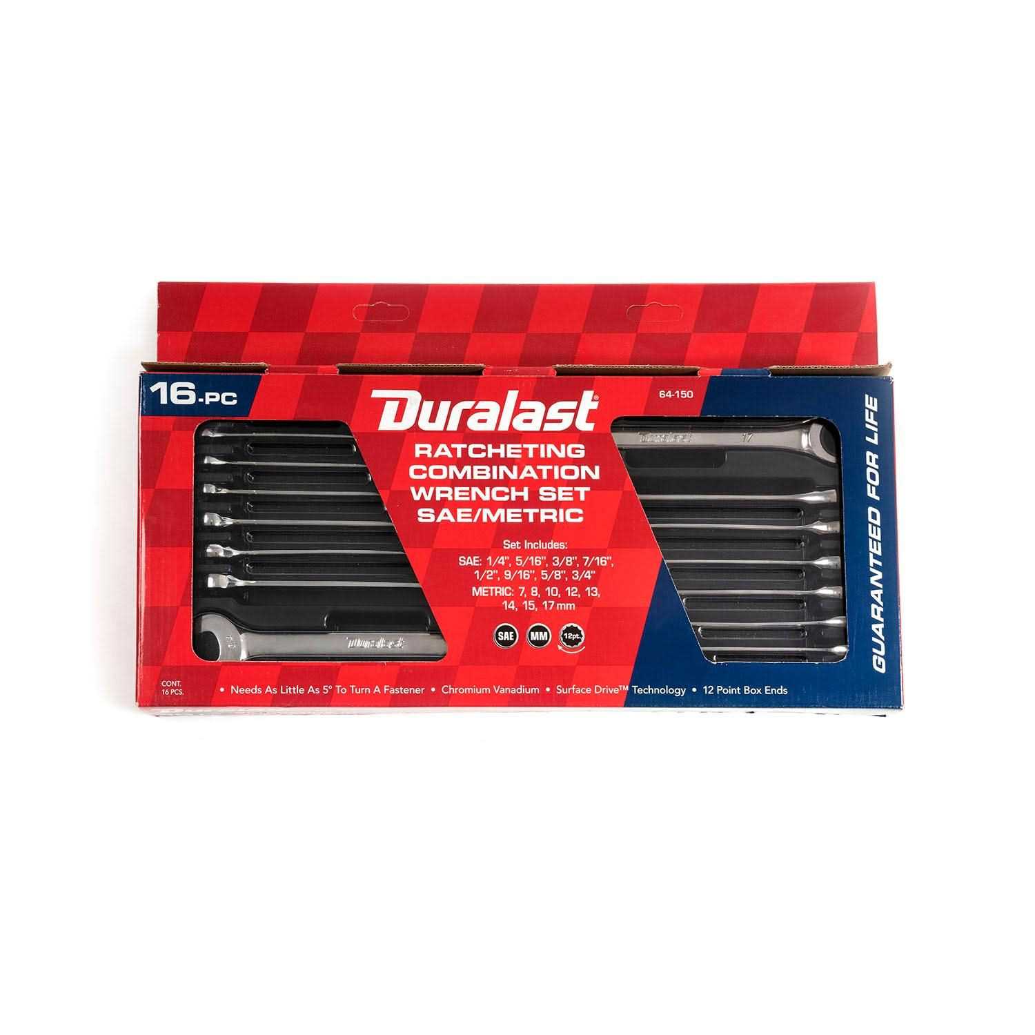 Duralast Multiple Drive Ratchet/Socket SAE/Metric Tool Set 90 Piece - Zenithce