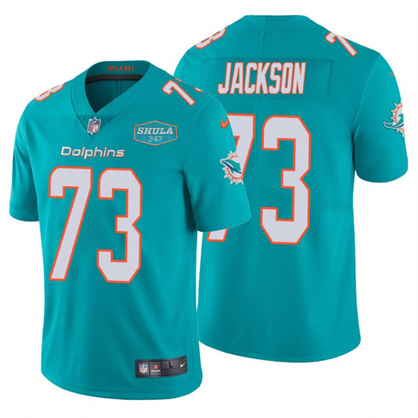 Miami Dolphins #73 Austin Jackson Aqua With 347 Shula Patch 2020 Vapor Untouchable Limited Stitched Jersey - Zenithce