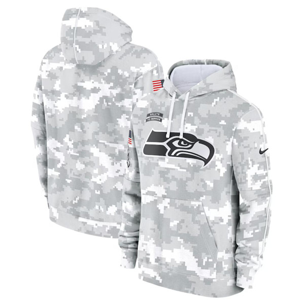 Seattle Seahawks 2024 Arctic Camo Salute To Service Club Fleece Pullover Hoodie - Zenithce