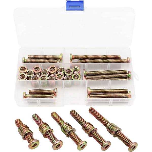 LBY Sets 5/16×15mm Threaded Inserts Nuts and Bolt Assortment kit - Zenithce