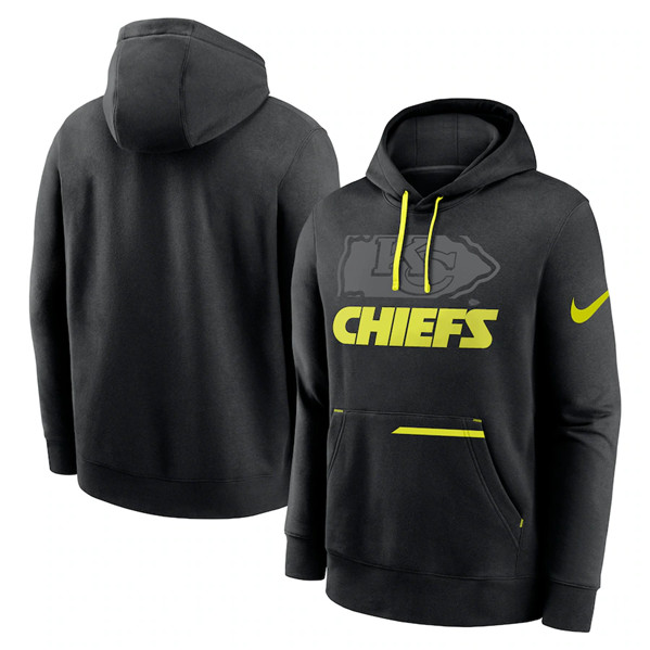 Kansas City Chiefs Black Volt Pullover Hoodie - Zenithce