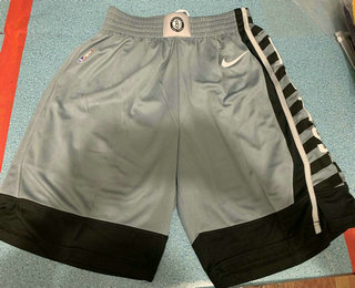 Brooklyn Nets Gray 2019 NEW Swingman Stitched Shorts - Zenithce