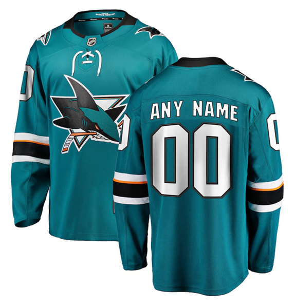 San Jose Sharks Custom Name Number Teal Stitched Jersey - Zenithce