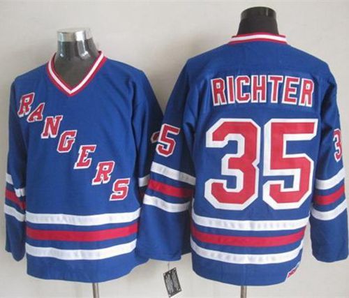 Rangers #35 Mike Richter Blue CCM Heroes Of Hockey Alumni Stitched Jersey - Zenithce