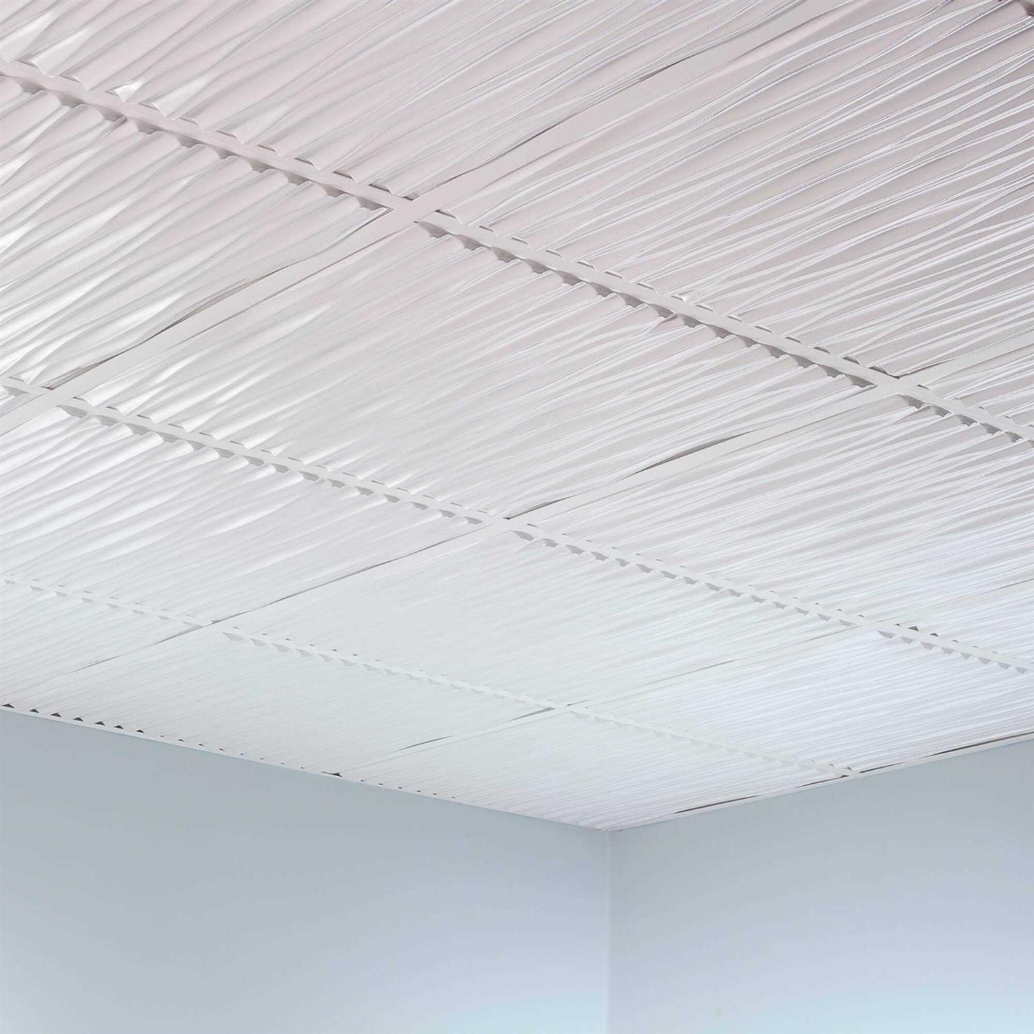 Fasade Dunes Decorative Vinyl 2ft x 2ft Lay In Ceiling Tile - Zenithce