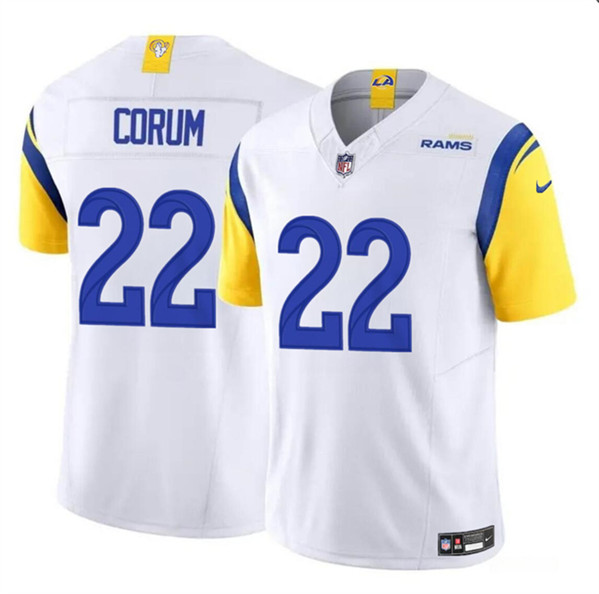 Los Angeles Rams #22 Blake Corum White 2024 Draft F.U.S.E. Vapor Untouchable Stitched Jersey - Zenithce