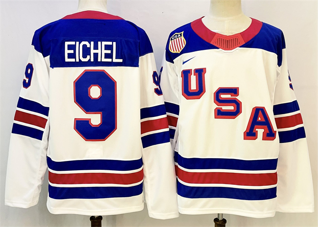USA #9 Jack Eichel White 2025-2026 Stitched Jersey - Zenithce