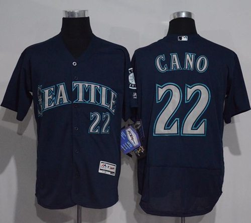 Mariners #22 Robinson Cano Navy Blue Flexbase Authentic Collection Stitched Jersey - Zenithce