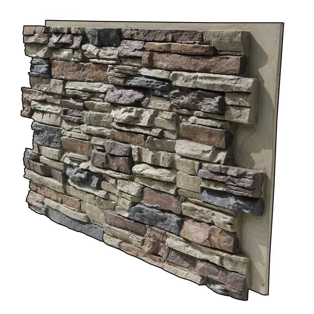 TRITAN BP Ledge Stone 48 in. x 24.25 in. Polyurethane Interlocking Siding Panel - Zenithce