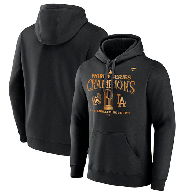 Los Angeles Dodgers Black 2024 World Series Champions Locker Room Parade Pullover Hoodie - Zenithce