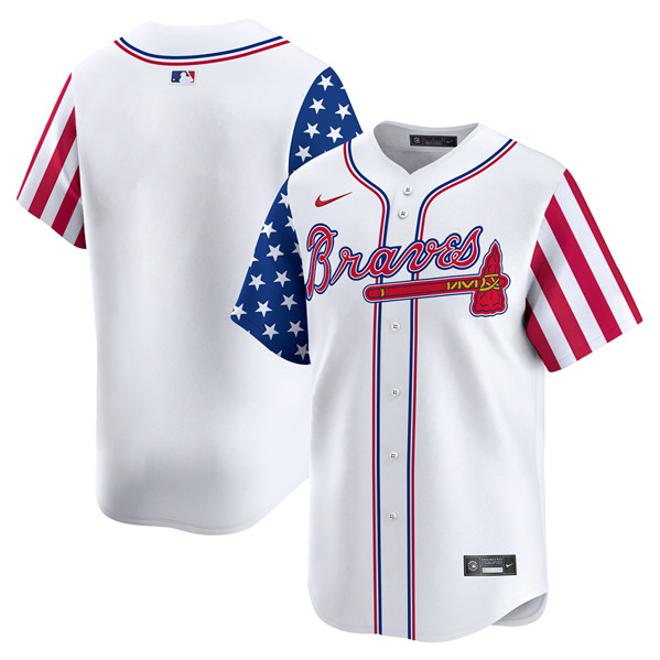 Atlanta Braves Blank White 2024 Independence Day Vapor Limited Stitched Jersey - Zenithce