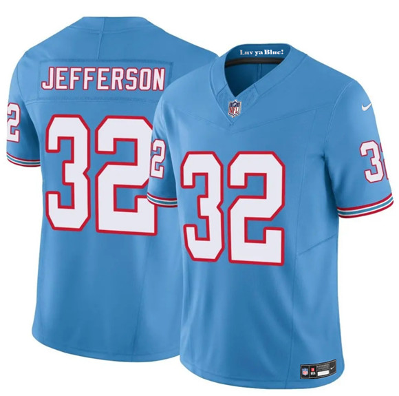 Tennessee Titans #32 Jermar Jefferson Blue 2025 F.U.S.E. Throwback Vapor Limited Football Stitched Jersey - Zenithce