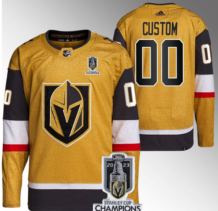 Vegas Golden Knights Custom Gold 2023 Stanley Cup Champions Stitched Jersey - Zenithce