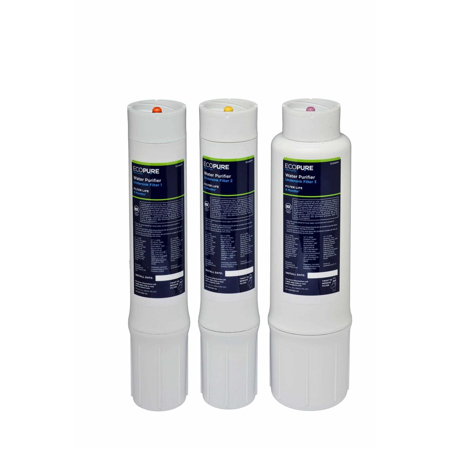 EcoPure Reverse Osmosis Under Sink Water Filtration System - Zenithce