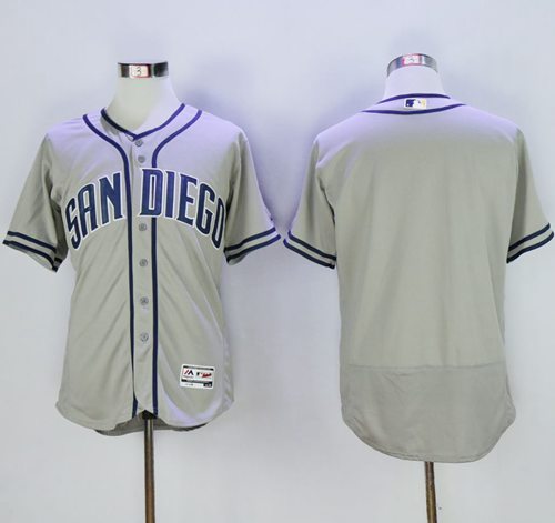Padres Blank Grey Flexbase Authentic Collection Stitched Jersey - Zenithce
