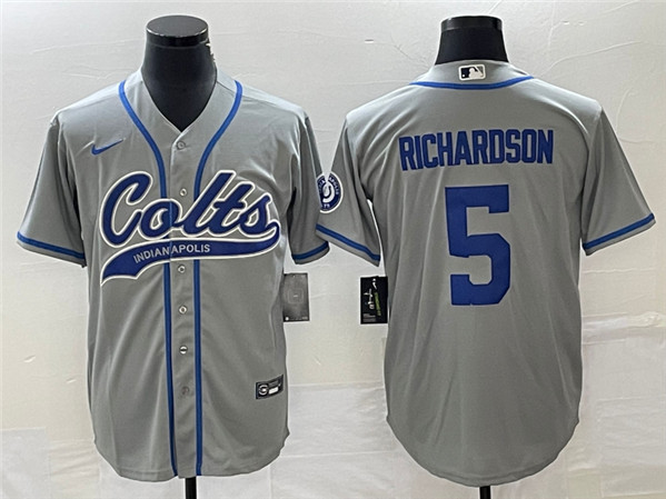Indianapolis Colts #5 Anthony Richardson Gray Cool Base Stitched Jersey - Zenithce