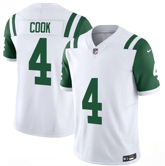 New York Jets #4 Brady Cook White 2025 F.U.S.E. Classic Alternate Vapor Untouchable Limited Stitched Jersey - Zenithce