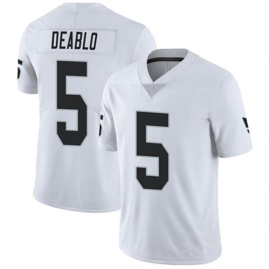 Las Vegas Raiders #5 Divine Deablo White Vapor Untouchable Limited Stitched Jersey - Zenithce