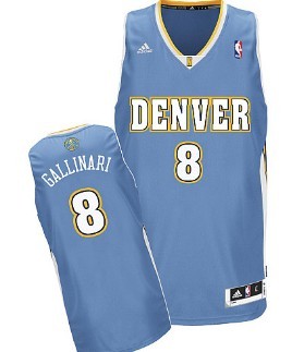 Denver Nuggets #8 Danilo Gallinari Light Blue Swingman Jersey - Zenithce