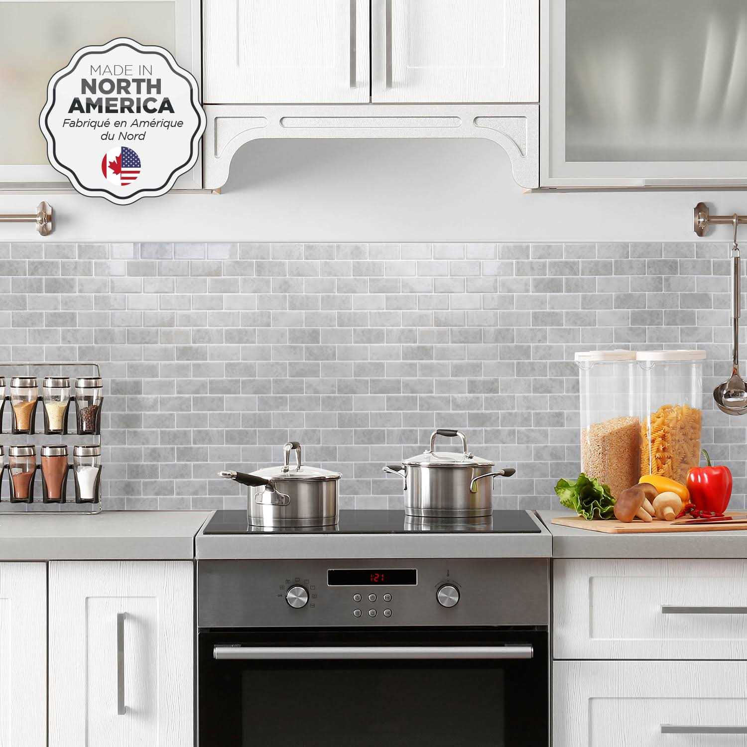smart tiles 10.95 in x 9.70 in Peel and Stick Self-Adhesive Mosaic Backsplash Wall Tile - Zenithce