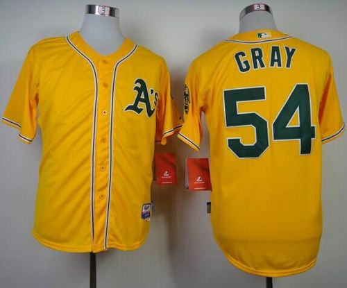 Athletics #54 Sonny Gray Yellow Cool Base Stitched Jersey - Zenithce