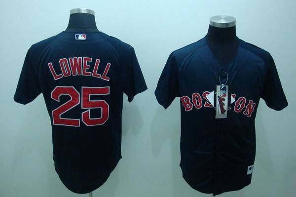 Red Sox #25 Mike Lowell Stitched Dark Blue Jersey - Zenithce