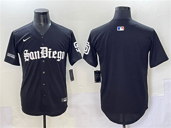 San Diego Padres Blank Black Gothic Edition Vapor Limited Stitched Jersey - Zenithce