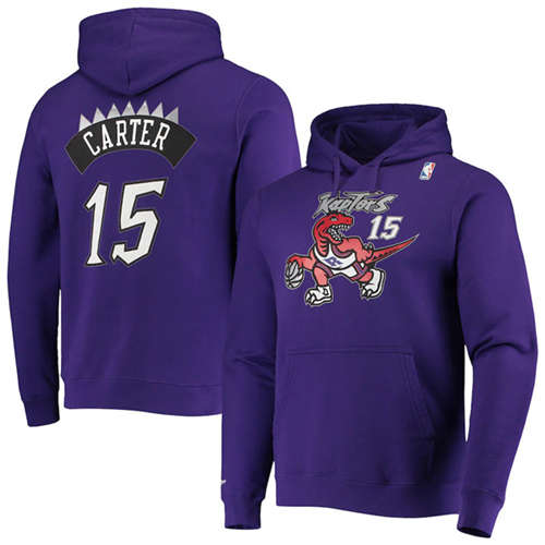 Toronto Raptors #15 Vince Carter 2021 Purple Pullover Hoodie - Zenithce