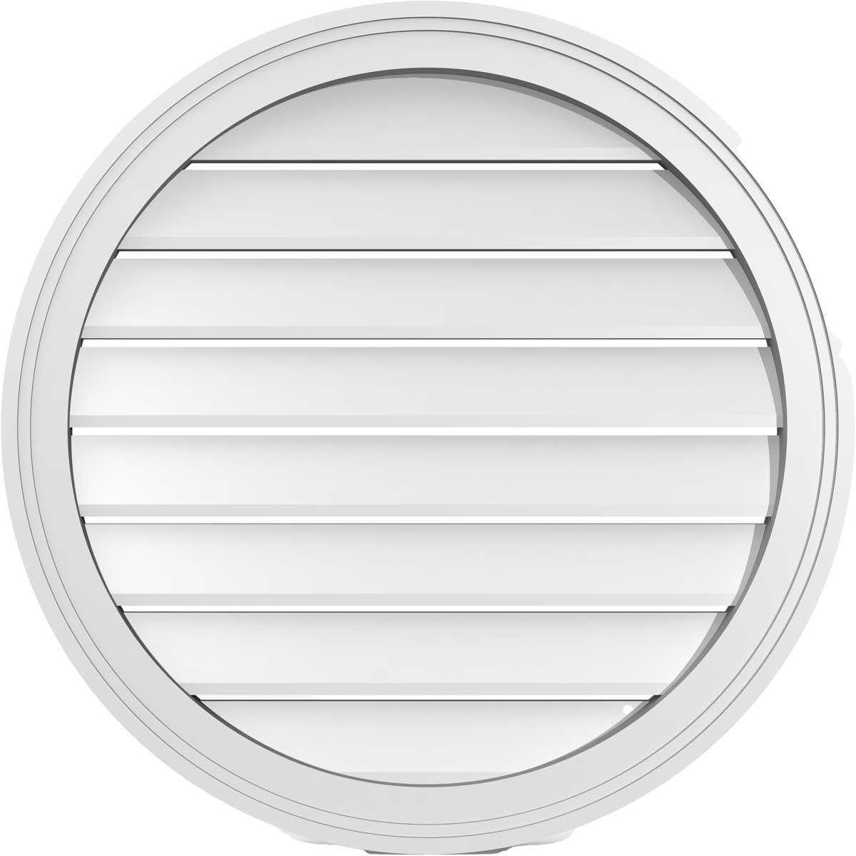 Ekena Millwork Round Surface Mount PVC Gable Vent GVPRO - Zenithce