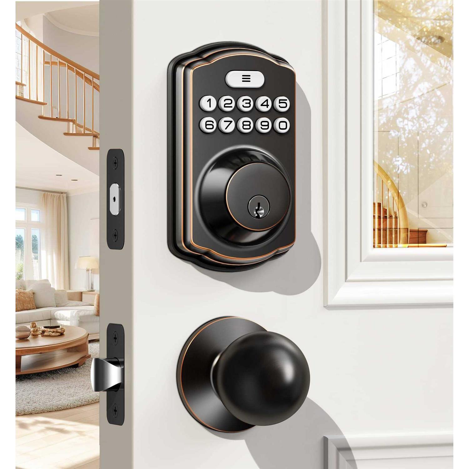 Veise Keyless Entry Door Lock with 2 Keypad - Zenithce