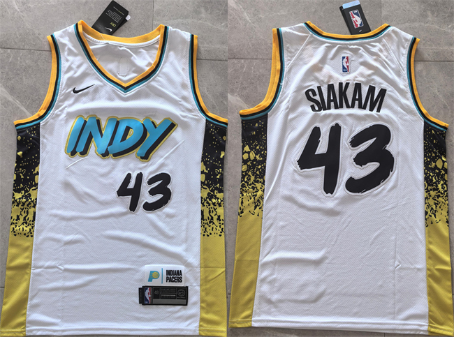 Indiana Pacers #43 Pascal Siakam White 2025 City Edition Stitched Jersey - Zenithce