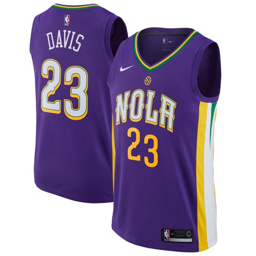 New Orleans Pelicans #23 Anthony Davis Purple Swingman City Edition Jersey - Zenithce