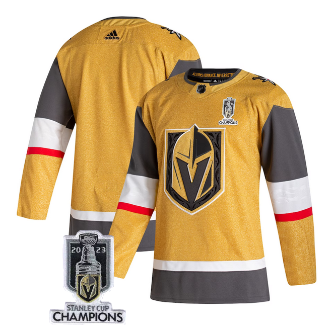 Vegas Golden Knights Blank Gold 2023 Stanley Cup Champions Stitched Jersey - Zenithce