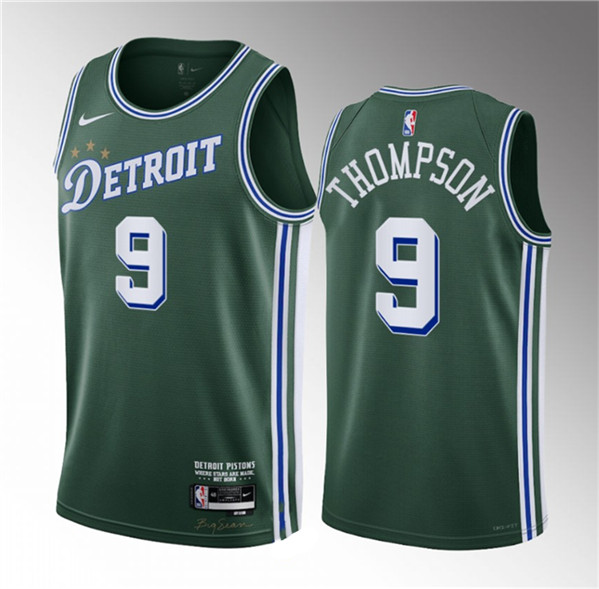 Detroit Pistons #9 Ausar Thompson Green 2023 Draft City Edition Stitched Jersey - Zenithce