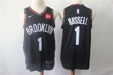 Brooklyn Nets 1 D'Angelo Russell Black Swingman Jersey - Zenithce