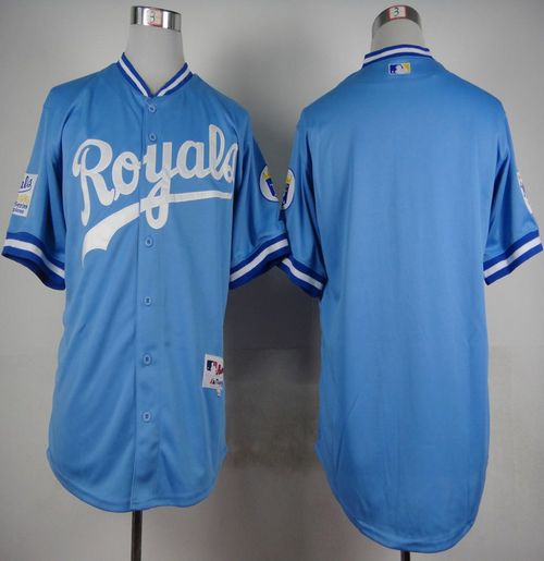 Royals Blank Light Blue 1985 Turn Back The Clock Stitched Jersey - Zenithce