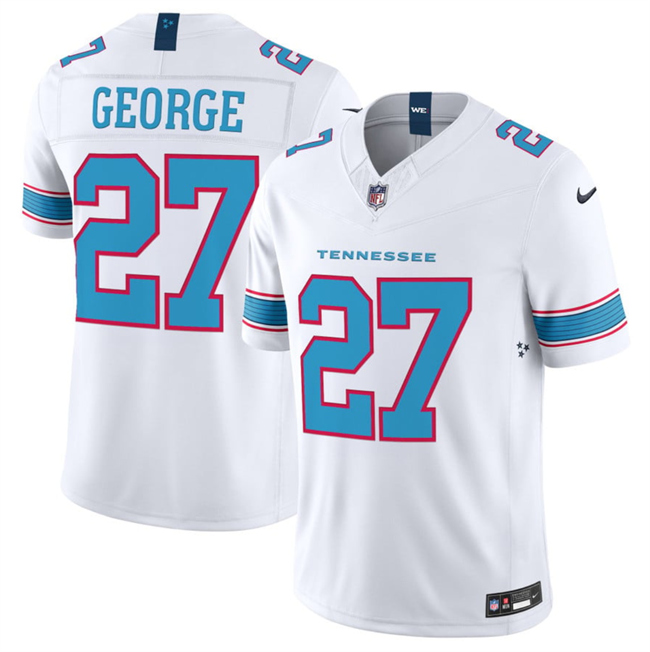 Tennessee Titans #27 Eddie George White 2026 F.U.S.E. Vapor Limited Stitched Jersey - Zenithce