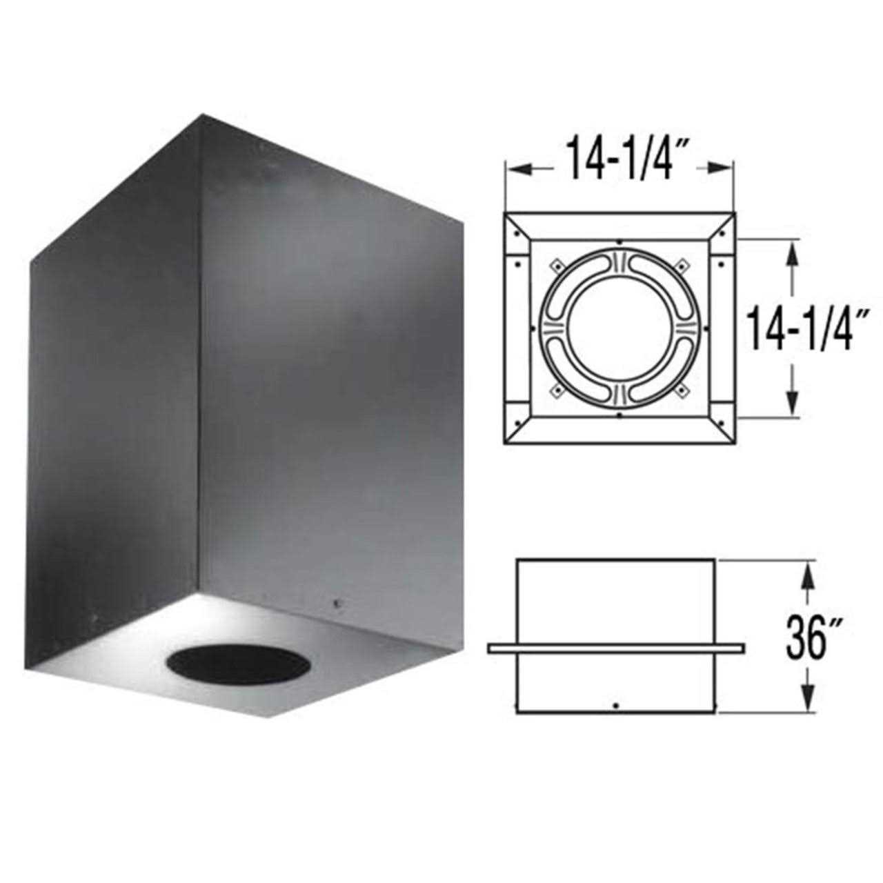 DuraVent 6DP-CS24 DuraPlus 6 Square Ceiling Support Box - Zenithce