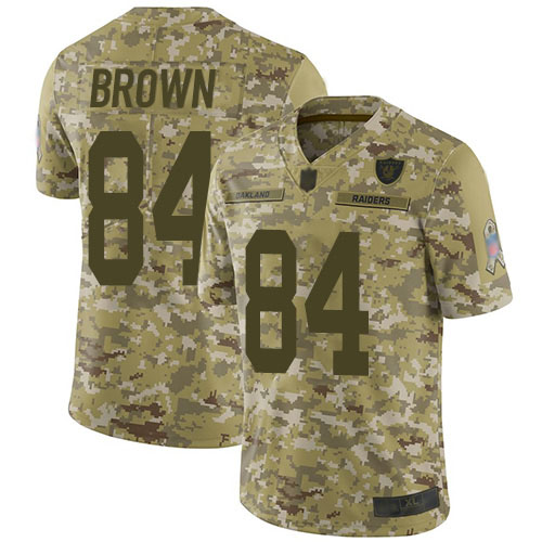 Raiders #84 Antonio Brown Camo Salute To Service Limited Stitched Jersey - Zenithce