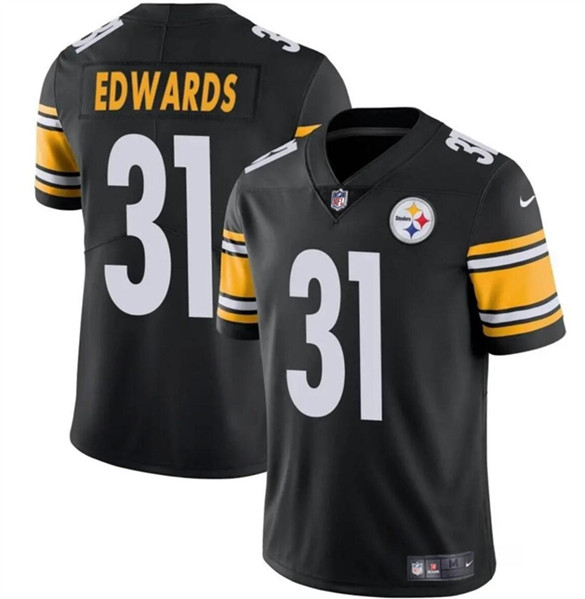 Pittsburgh Steelers #31 Daijun Edwards Black Vapor Untouchable Limited Stitched Jersey - Zenithce