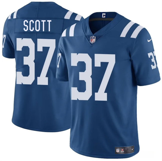 Indianapolis Colts #37 Daniel Scott Blue 2025 Vapor Limited Stitched Jersey - Zenithce