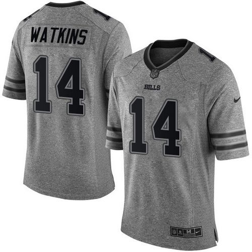 Bills #14 Sammy Watkins Gray Stitched Limited Gridiron Gray Nike Jersey - Zenithce