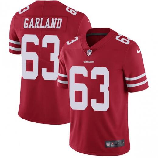 San Francisco 49ers #63 Ben Garland Red Vapor Untouchable Limited Stitched Jersey - Zenithce